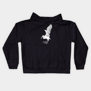 Stork Bird Illustration, Adult Coloring Design Kids Hoodie